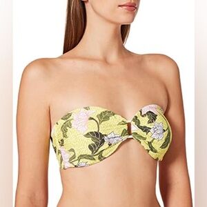 NWT yellow floral bikini top seafolly Australia size 2 tropical size XS